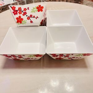 4pc Japanese Cherry Blossom Melamine All Purpose Bowl 6” Bed Bath&Beyond Square